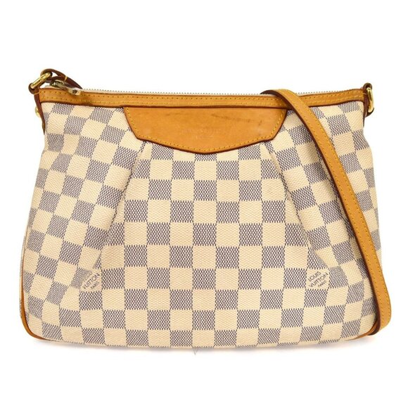Louis Vuitton Damier Azur Siracusa PM Crossbody Bag N41113 GI2114 NQ00008 - Picture 1 of 8